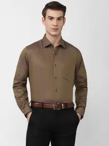 Van Heusen Men Brown Casual Shirt