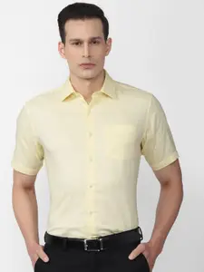 Van Heusen Men Yellow Formal Shirt