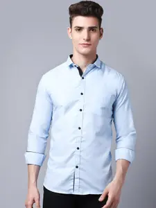 Majestic Man Men Blue Slim Fit Casual Shirt