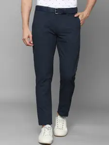Louis Philippe Sport Men Navy Blue Slim Fit Trousers