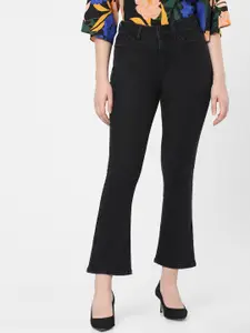 Vero Moda Women Charcoal Bootcut High-Rise Stretchable Jeans
