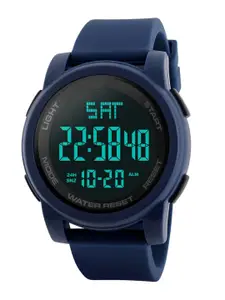 Shocknshop Men Black Dial & Blue Straps Digital Multi Function Watch SNSSK03