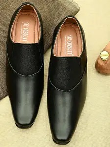 Sir Corbett Men Black Solid Formal Slip-On Shoe