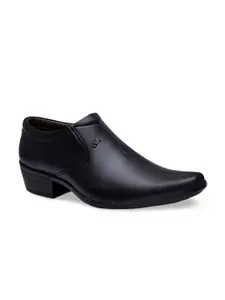 Sir Corbett Men Black Solid Formal Slip-On Shoe
