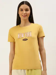 FOREVER 21 Yellow Print Top