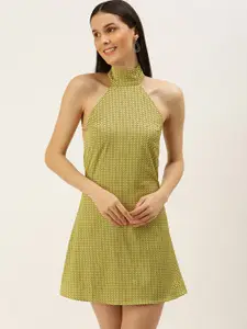 FOREVER 21 Green A-Line Mini Dress