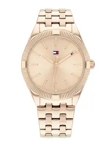 Tommy Hilfiger Women Gold-Toned Dial & Stainless Steel Analogue Watch TH1782551-GOLD