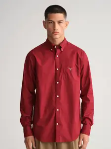GANT Men Navy Red Classic Casual Shirt
