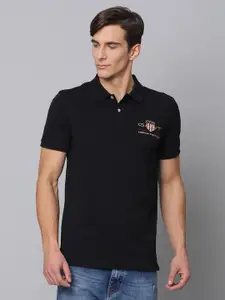 GANT Men Black Polo Collar T-shirt