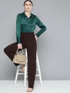 Chemistry Women Solid Satin Casual Shirt