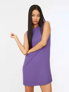 Trendyol Women Purple T-shirt Mini Dress
