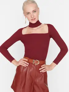 Trendyol Women Burgundy Pullover