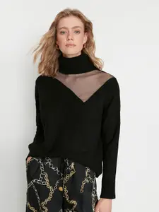 Trendyol Women Black Turtle Neck Pullover