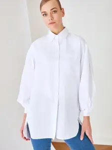 Trendyol Women White Contemporary Casual Shirt
