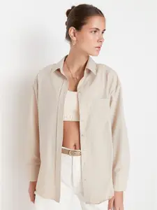 Trendyol Women Grey Contemporary Casual Shirt