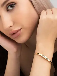 PALMONAS Women Gold-Plated Kada Bracelet