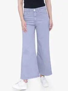 FCK-3 Women Grey Bootilicious Wide Leg High-Rise Stretchable Jeans
