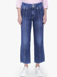 FCK-3 Women Blue Bootcut High-Rise Light Fade Stretchable Jeans