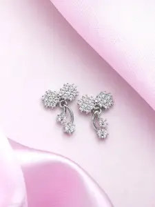 Zavya 925 Sterling Silver Floral Studs