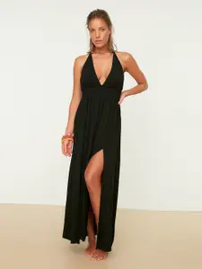 Trendyol Black Halter Neck Maxi Dress