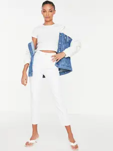 Trendyol Women White Solid Jeans