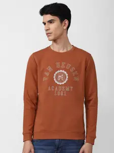 Van Heusen ACADEMY Men Brown Printed Sweatshirt