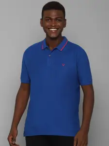 Allen Solly Men Blue Polo Collar T-shirt
