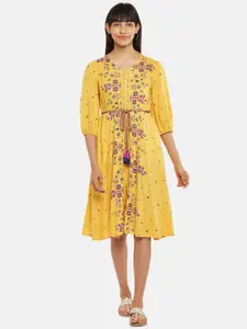 People Women Mustard Yellow Dress