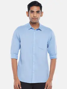 BYFORD by Pantaloons Men Blue Slim Fit Casual Shirt