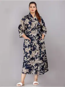 SHOOLIN Floral Printed Maxi Nightdress