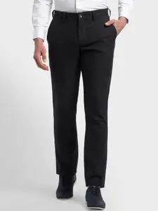 ColorPlus Men Black Solid Trousers
