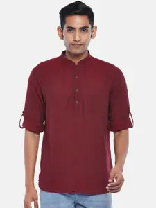 indus route by Pantaloons Men Maroon Formal Shirt