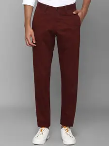 Allen Solly Men Maroon Slim Fit Trousers