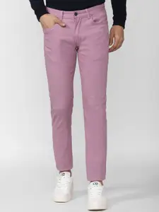 Peter England Casuals Men Purple Slim Fit Chinos Trouser
