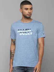 Allen Solly Sport Men Blue Typography Printed Slim Fit T-shirt