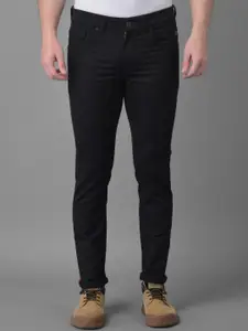 Canary London Men Black Smart Skinny Fit Low-Rise Printed Stretchable Jeans