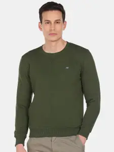 Arrow Sport Men Green Sweatshirt