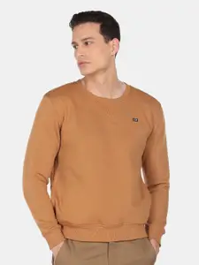 Arrow Sport Men Brown Solid Sweatshirt