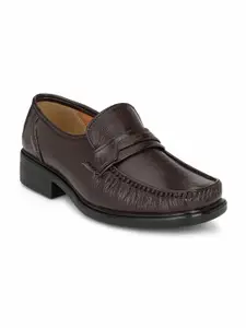 Fentacia Men Brown Solid Formal Slip-On Shoes