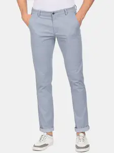 Arrow Sport Men Blue Slim Fit Low-Rise Trousers