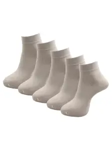 RC. ROYAL CLASS Men Beige Pack Of 5 Ankle Length Socks