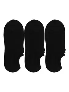 RC. ROYAL CLASS Men Pack Of 3 Black Solid Loafer Socks