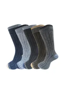 RC. ROYAL CLASS Men Pack Of 5 Patterned Calf Length Socks