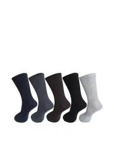 RC. ROYAL CLASS Men Pack Of 5 Solid Calf Length Socks