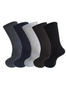 RC. ROYAL CLASS Men Pack Of 5 Patterned Cotton Calf-Length Socks