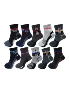RC. ROYAL CLASS Men Pack Of 10 Patterned Cotton  Socks