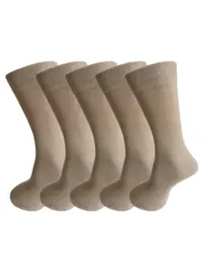 RC. ROYAL CLASS Men Pack Of 5 Solid Calf-Length Socks