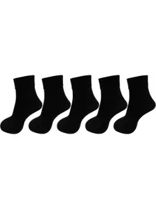 RC. ROYAL CLASS Men Pack of 5 Solid Black Above Ankle Length Socks