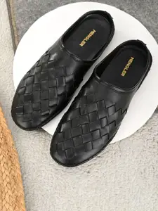 MENGLER Men Black Shoe-Style Sandals