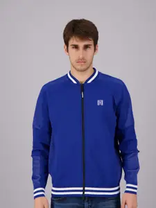 FREESOUL Men Blue Front open Sweatshirt